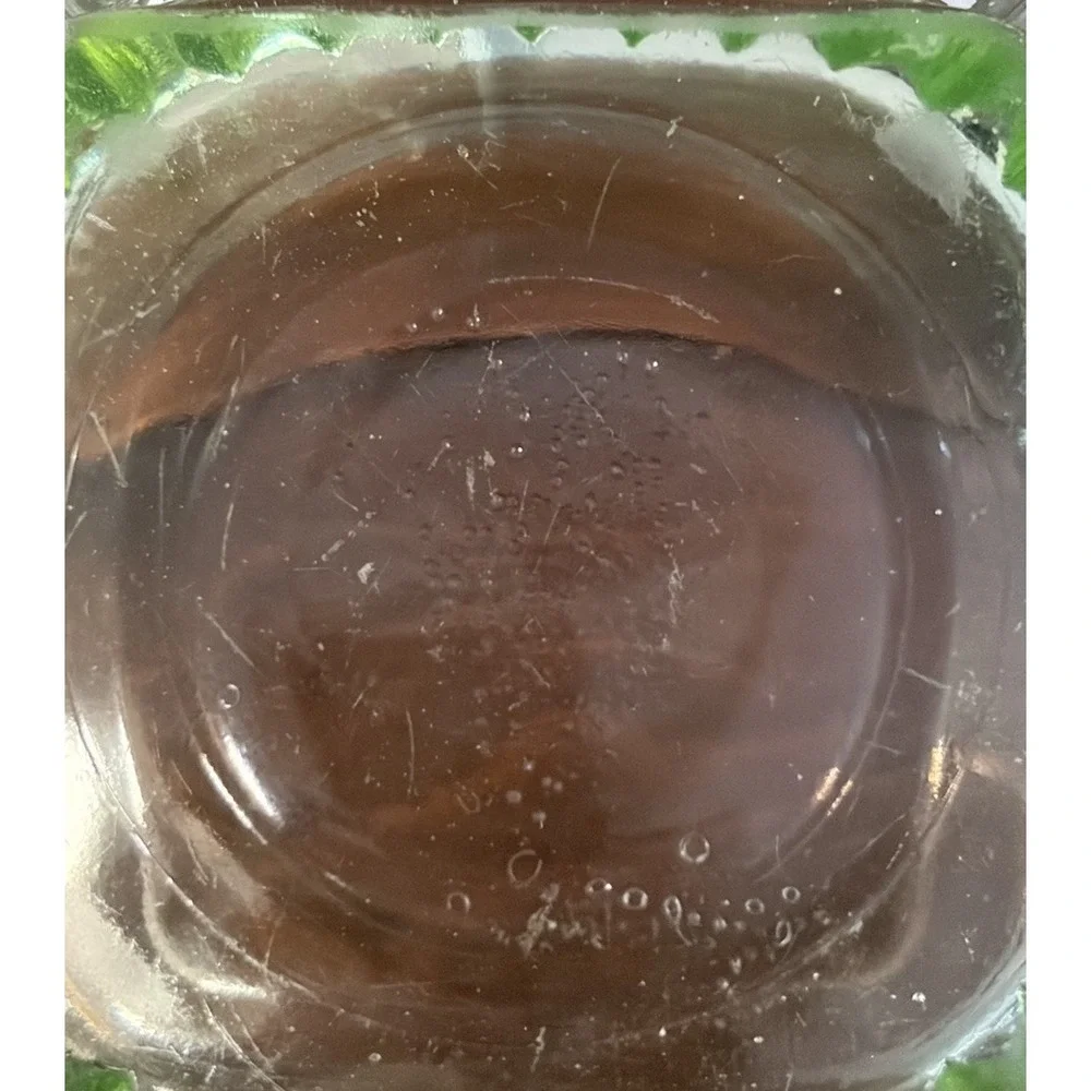 Vintage Uranium Glass Mixing Bowl Green UV Glow Ribbed Scalloped 9